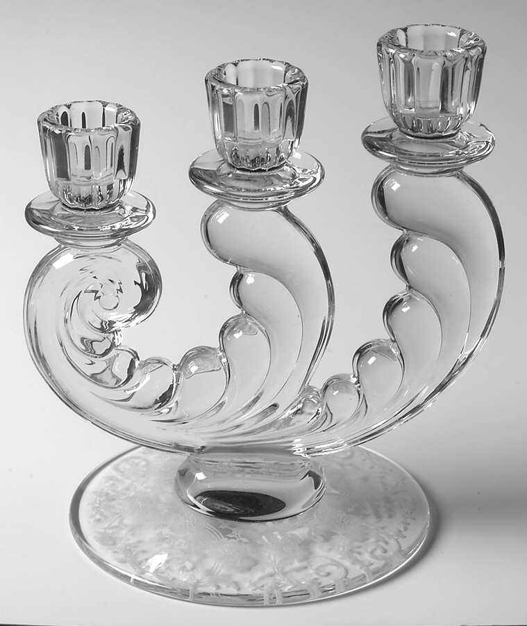 Buttercup 3 Light Candlestick by Fostoria-1