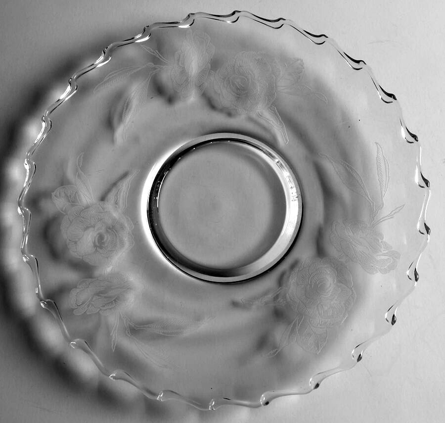 Camellia Cheese & Cracker Plate by Fostoria-1