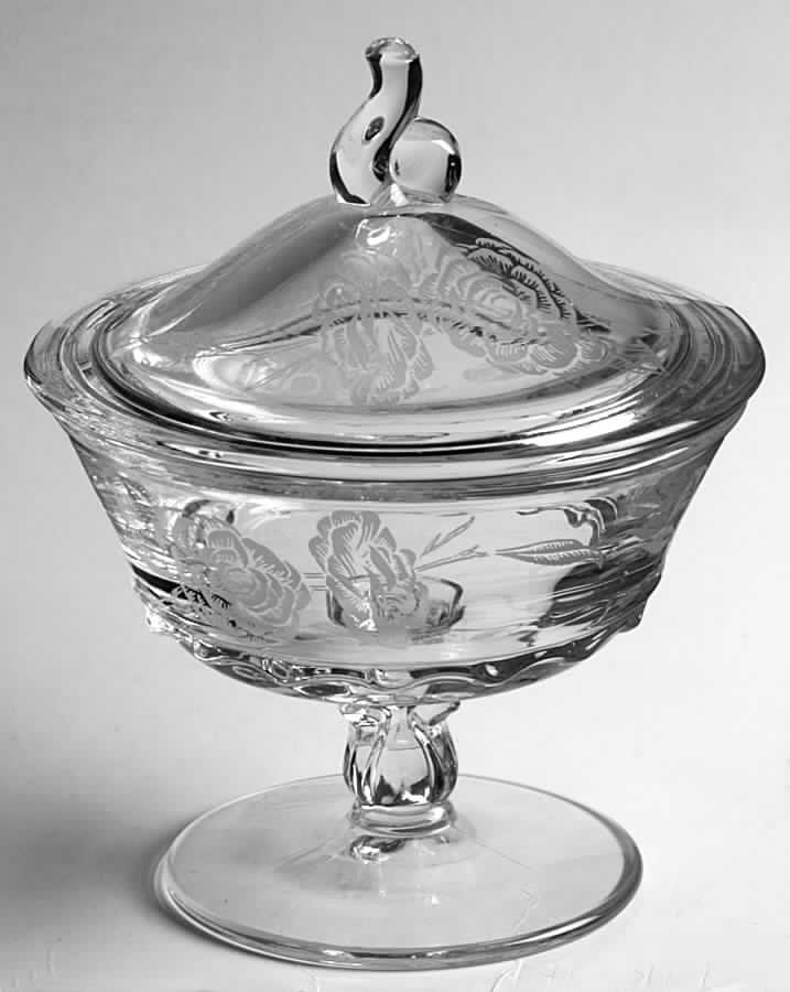 Camellia Jam/Jelly & Lid by Fostoria-1