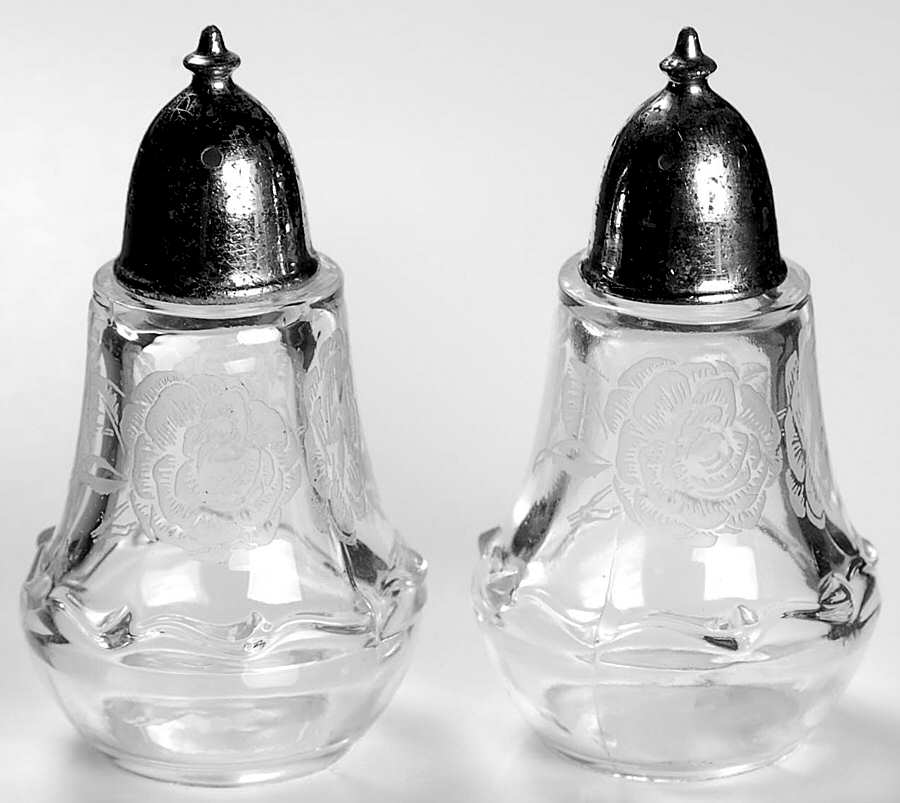 Camellia Shaker Set w/Metal Lids by Fostoria-1