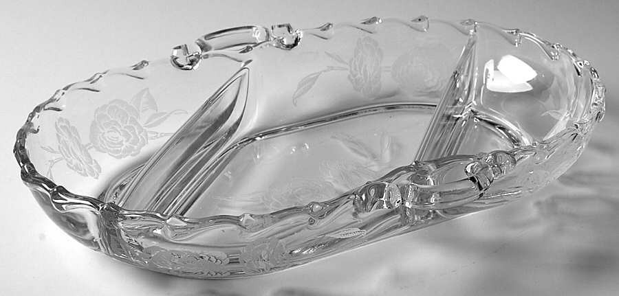 Camellia 11" Oval 3 Part Relish by Fostoria-1