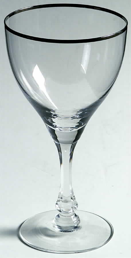 Candlelight (Platinum Trim) Water Goblet by Fostoria-1