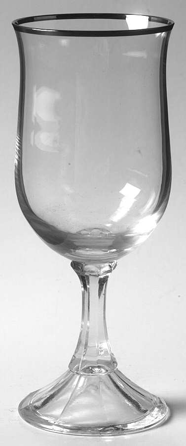 Celebration Clear (Platinum Trim) Wine Glass by Fostoria-1