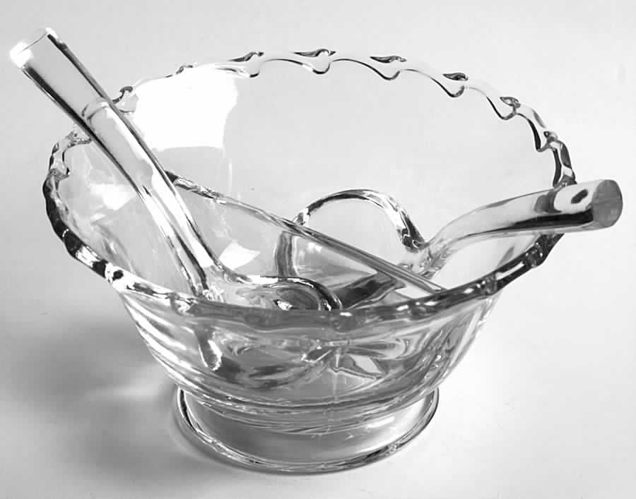 Century (Pressed) Divided Mayonnaise and 2 Ladles by Fostoria-1