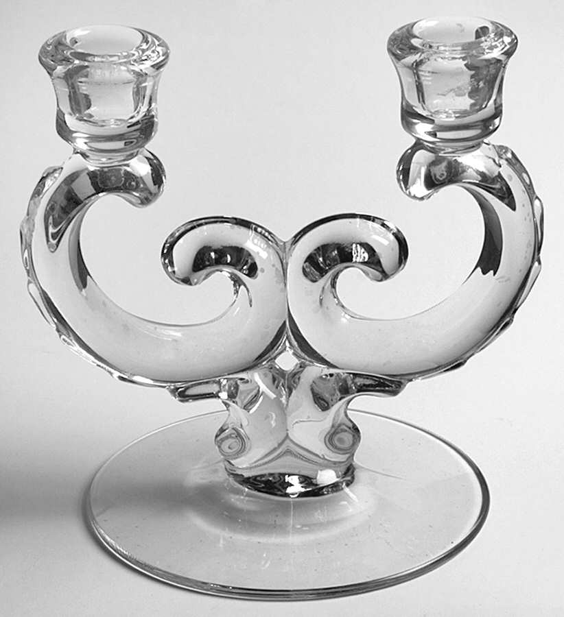 Century (Pressed) Double Light Candlestick by Fostoria-1
