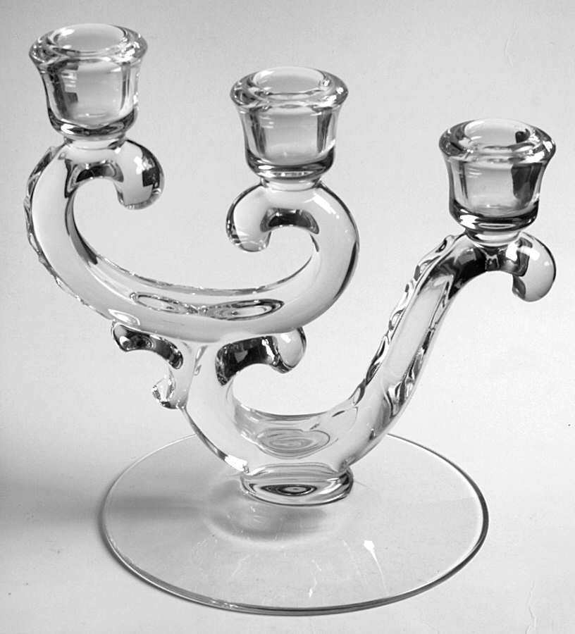 Century (Pressed) 3 Light Candlestick by Fostoria-1
