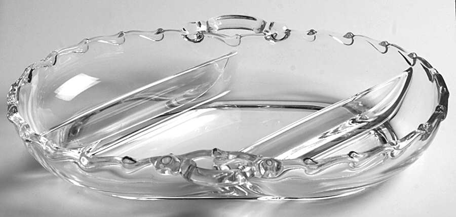 Century (Pressed) 11" Oval 3 Part Relish by Fostoria-1
