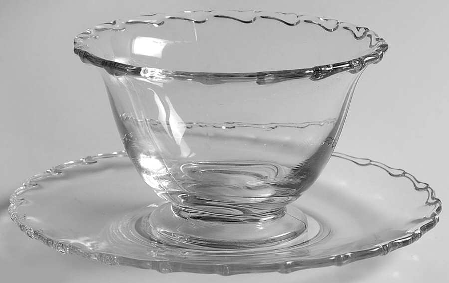Century (Pressed) Mayonnaise Bowl and Underplate by Fostoria-1