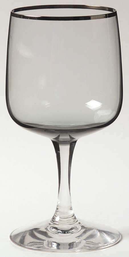 Cherish (Gray Bowl, Platinum Trim) Claret Wine by Fostoria-1