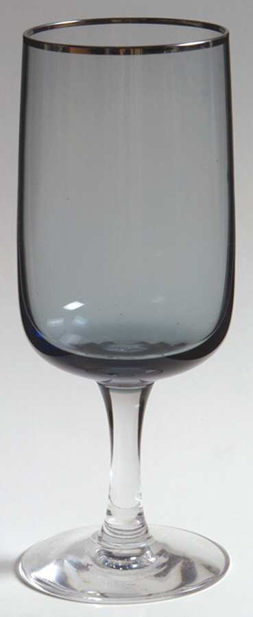 Cherish (Gray Bowl, Platinum Trim) Tulip Wine by Fostoria-1
