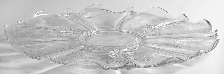 Chintz (Etched) 13" Torte Plate (Baroque Shape) by Fostoria-1