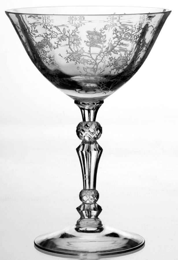 Chintz (Etched) Champagne/Tall Sherbet by Fostoria-1
