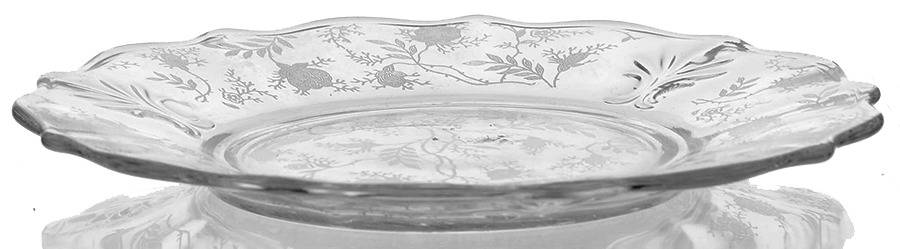 Chintz (Etched) Salad Plate (Baroque Shape) by Fostoria-1