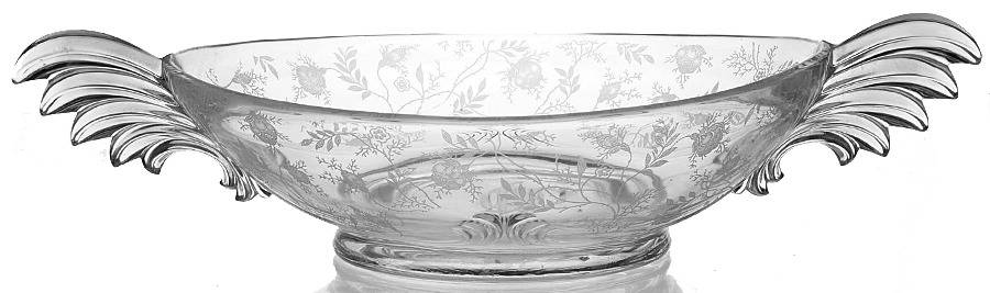 Chintz (Etched) 10" Handled Bowl (2484 Shaoe) by Fostoria-1