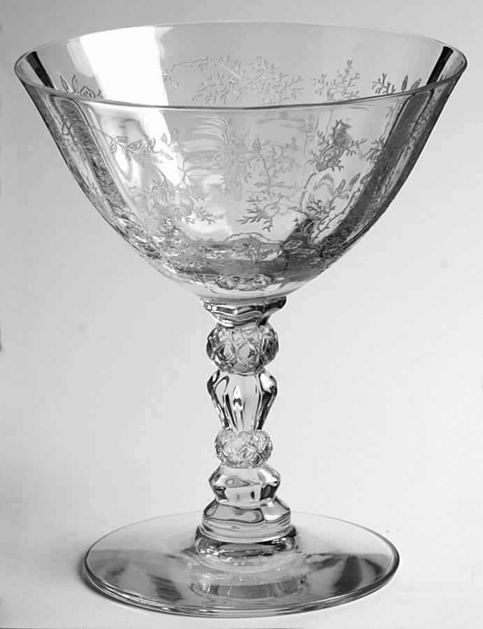 Chintz (Etched) Low Sherbet by Fostoria-1