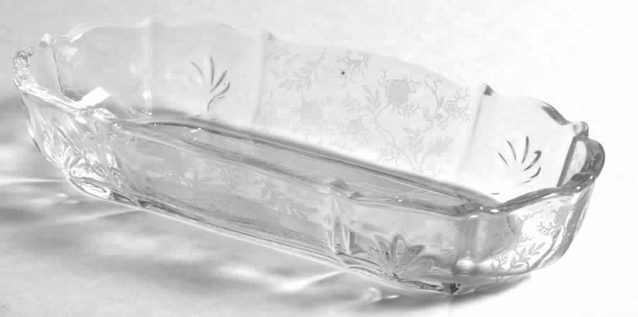 Chintz (Etched) 8" Pickle Dish (Baroque Shape) by Fostoria-1