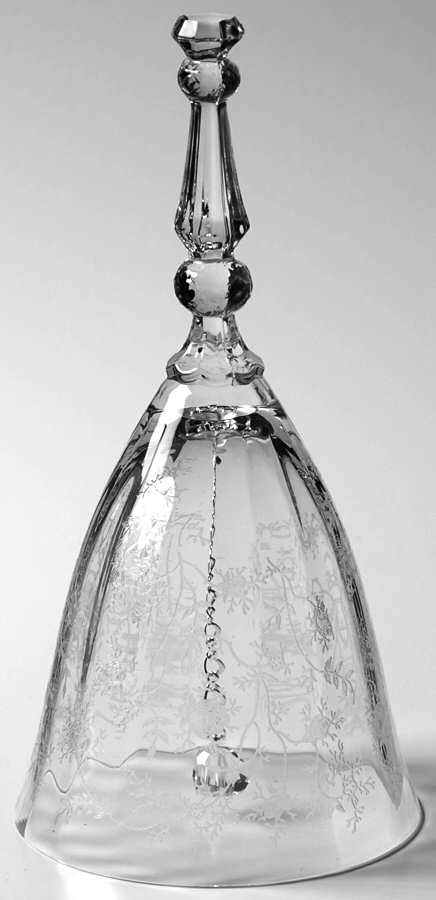 Chintz (Etched) Bell Made From Goblet by Fostoria-1