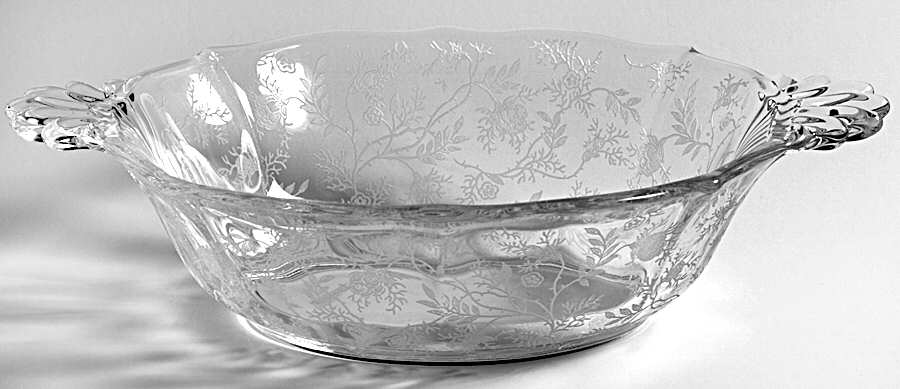 Chintz (Etched) Handled Sauce Boat (Baroque Shape) by Fostoria-1
