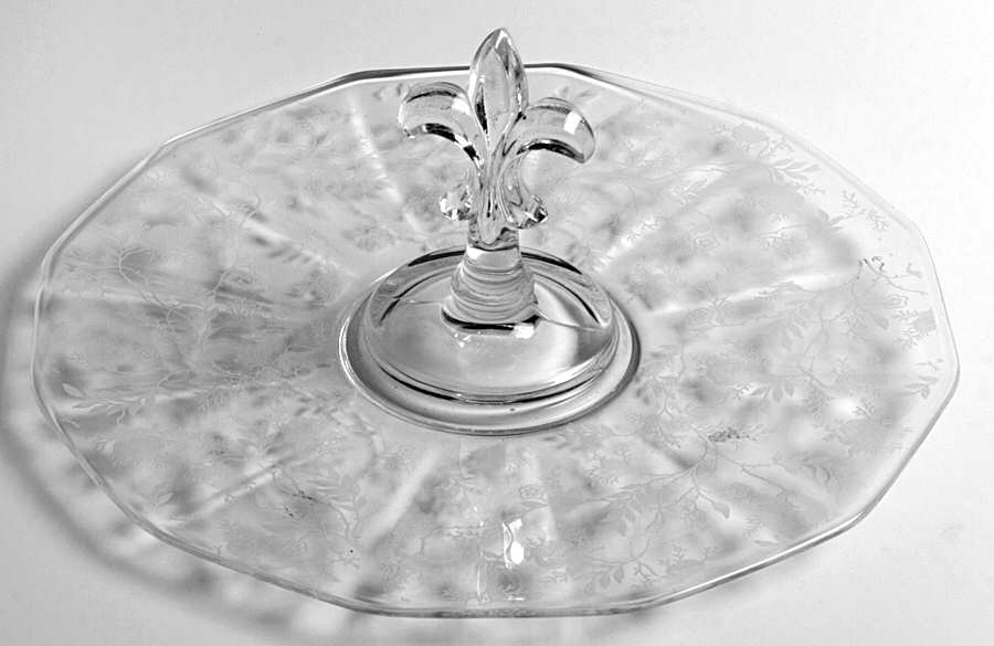 Chintz (Etched) Center Handle Tray by Fostoria-1