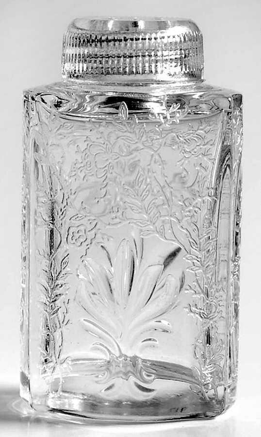 Chintz (Etched) Shaker Set with Glass Lids (Baroque Shape) by Fostoria-1