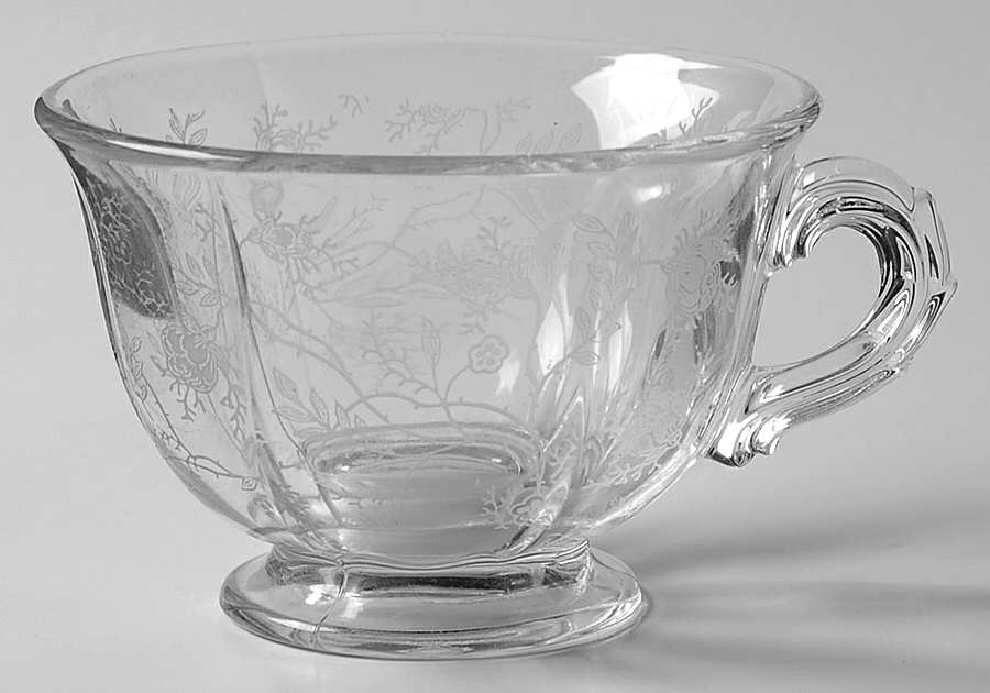 Chintz (Etched) Footed Cup (Baroque Shape) by Fostoria-1