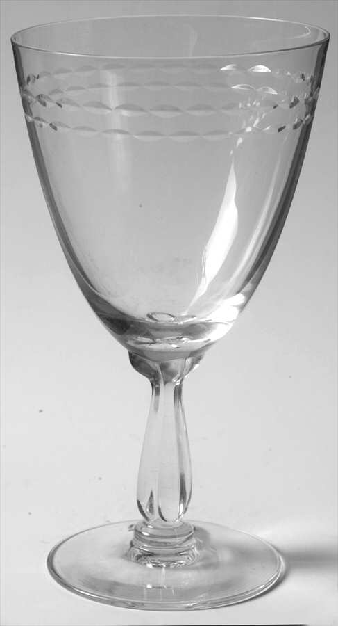 Circlet (Cut) Water Goblet by Fostoria-1