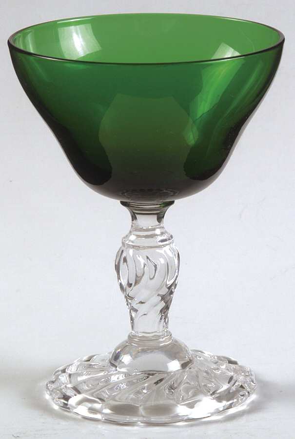 Colonial Dame Green Liquor Cocktail by Fostoria-1