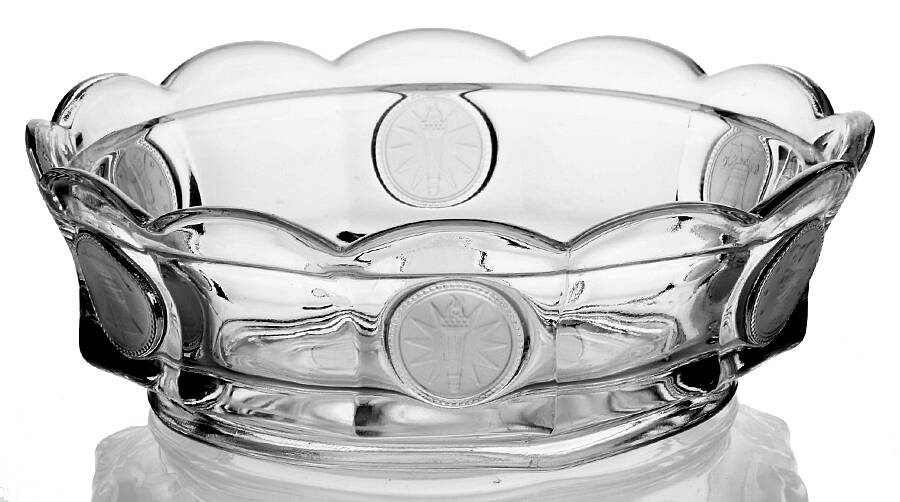 Coin Glass Clear Candy Box No Lid by Fostoria-1