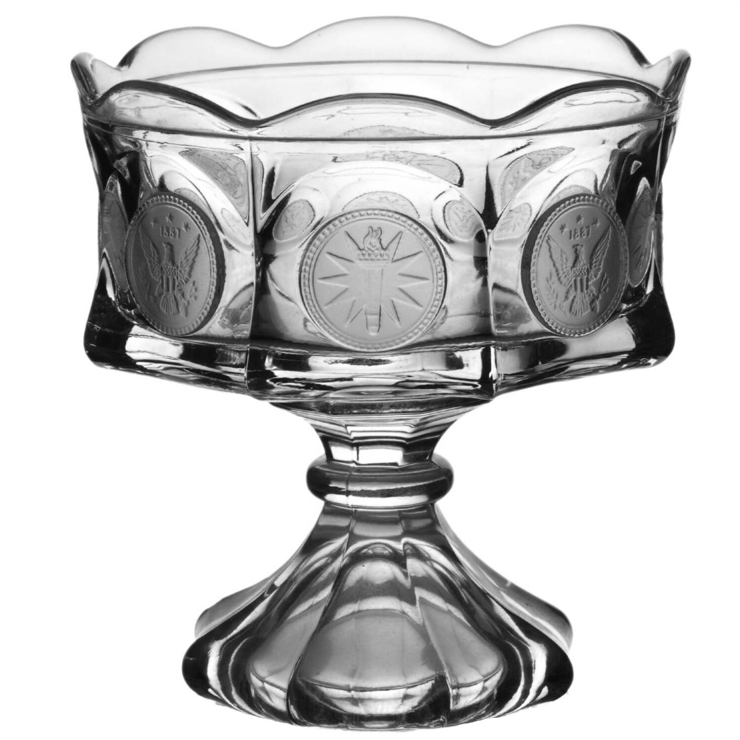 Coin Glass Clear Wedding Bowl, No Lid by Fostoria-1