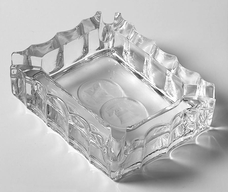 Coin Glass Clear Ashtray by Fostoria-1