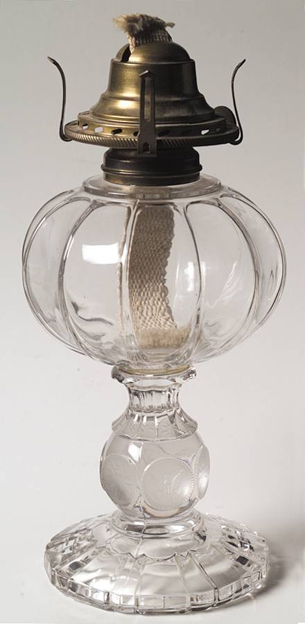 Coin Glass Clear Oil Patio Lamp, Base Only by Fostoria-1