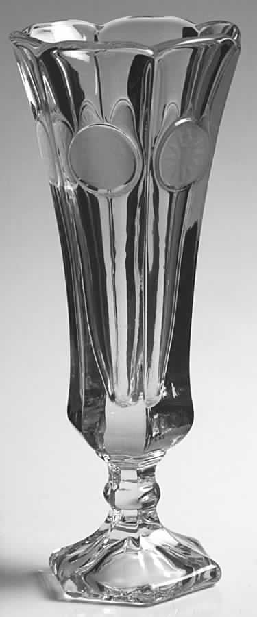 Coin Glass Clear 8" Bud Vase by Fostoria-1