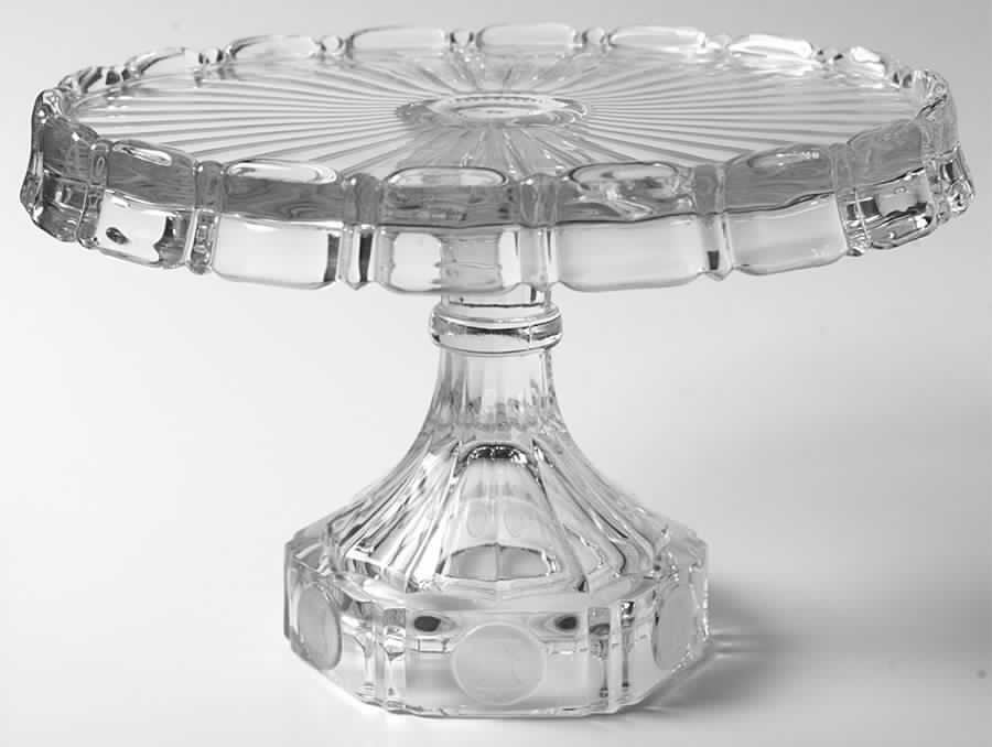 Coin Glass Clear Round Cake Stand by Fostoria-1