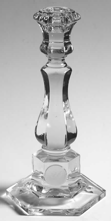Coin Glass Clear Tall Single Light Candlestick by Fostoria-1