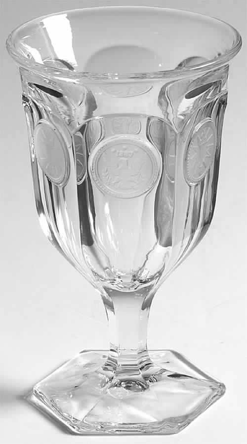 Coin Glass Clear Water Goblet by Fostoria-1