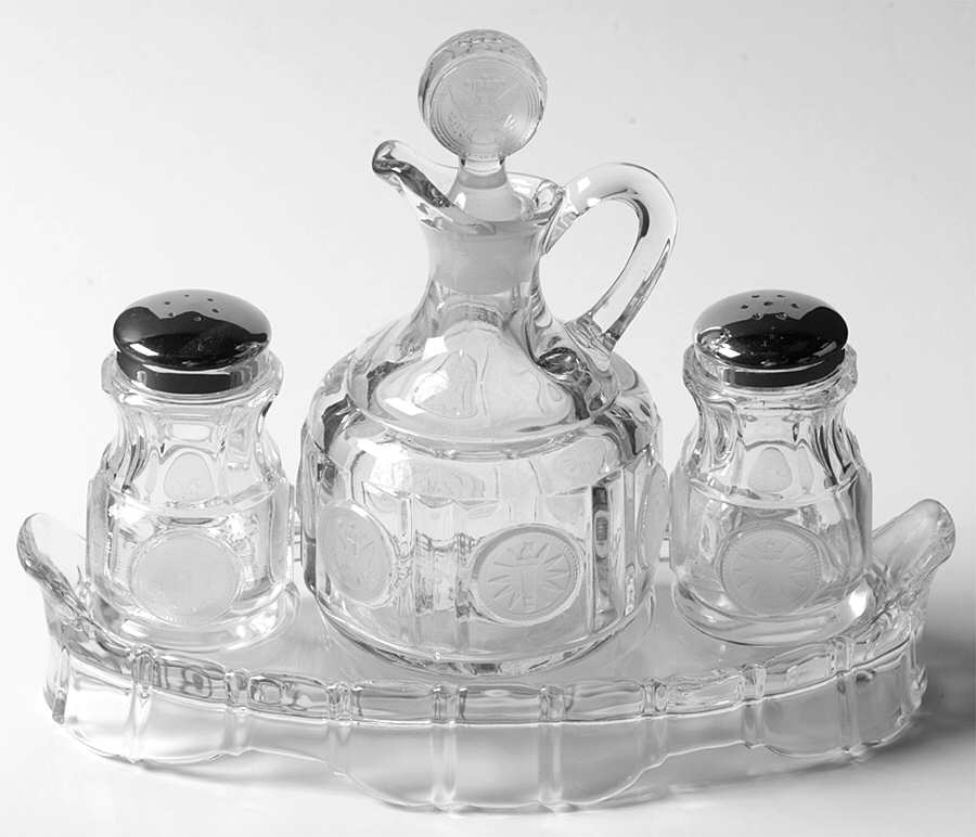 Coin Glass Clear (4 Piece) Condiment Set by Fostoria-1