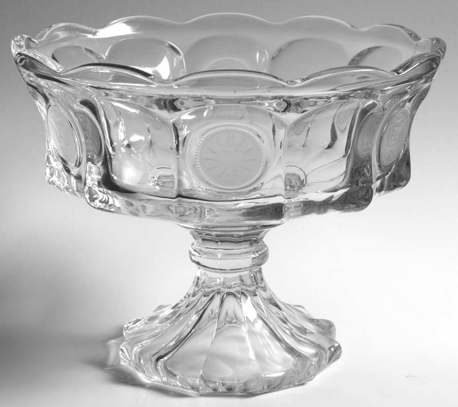 Coin Glass Clear Compote No Lid by Fostoria-1