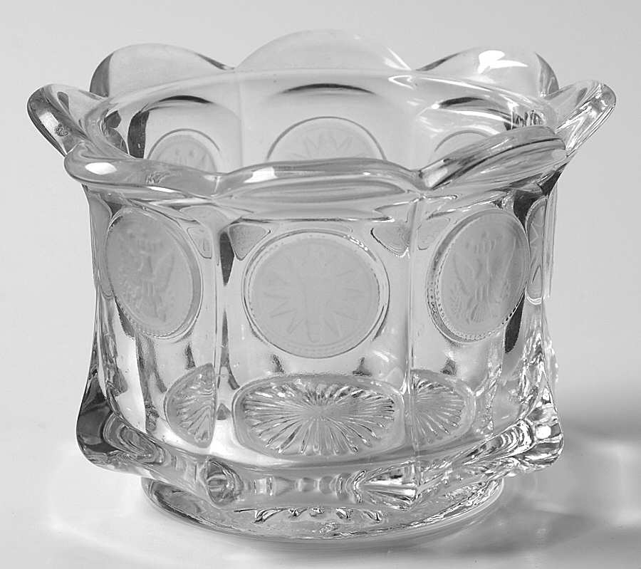 Coin Glass Clear Sugar Bowl No Lid (Has Lip) by Fostoria-1