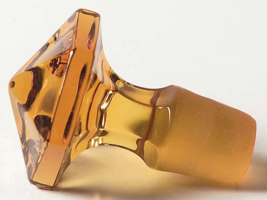 Coin Glass Amber Stopper for Decanter by Fostoria-1