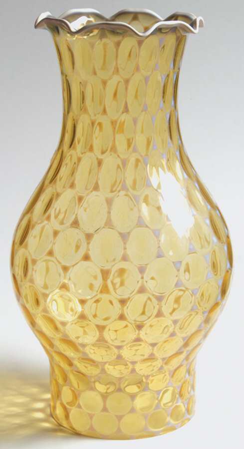 Coin Glass Amber Globe Oil Lamp for Coach by Fostoria-1