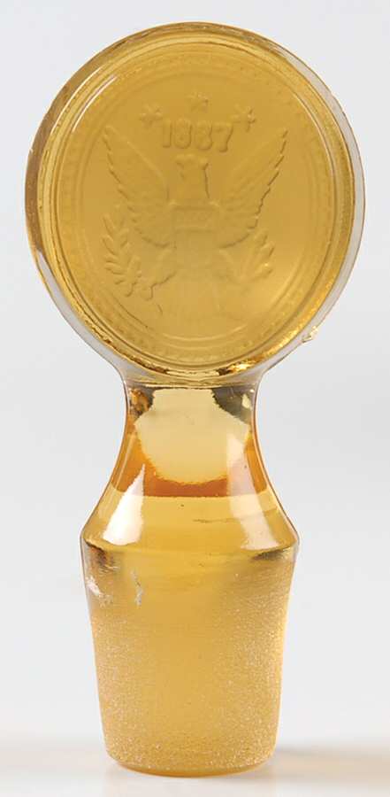 Coin Glass Amber Cruet & Stopper by Fostoria-1