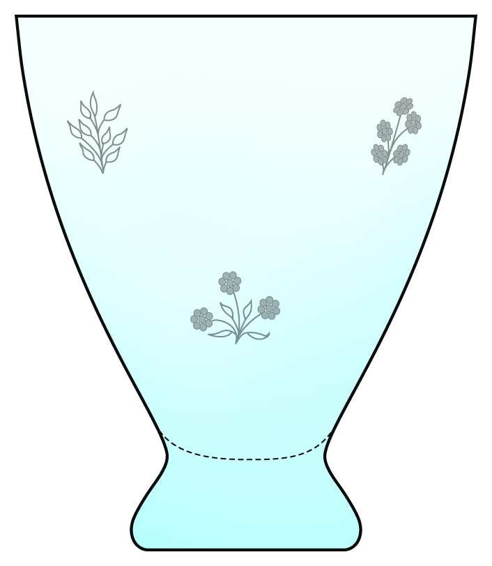Country Garden Sky Blue (Stem 4180, Etch 13) 12 Oz Flat Tumbler by Fostoria-1