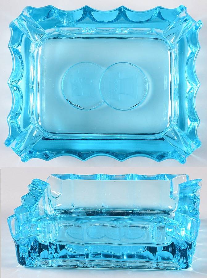 Coin Glass Dark Blue (Older) Ashtray by Fostoria-1
