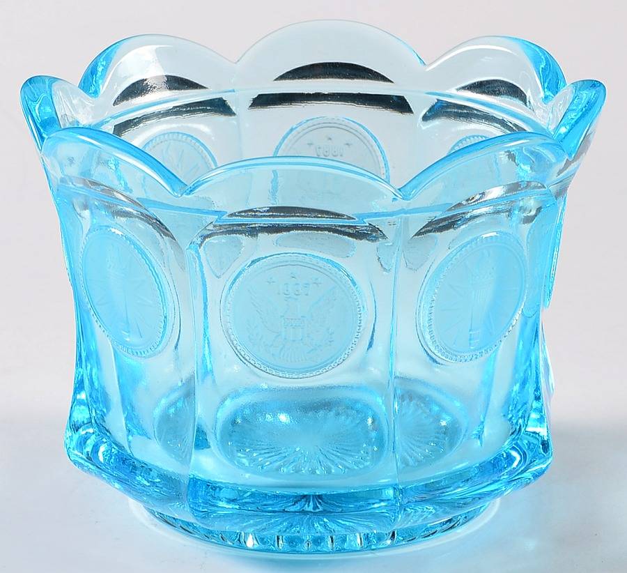 Coin Glass Dark Blue (Older) Sugar Bowl W/Lip No Lid by Fostoria-1