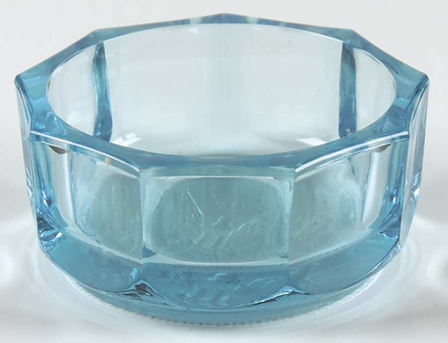 Coin Glass Dark Blue (Older) Ashtray Lid No Slot for Cigarette Holder by Fostoria-1