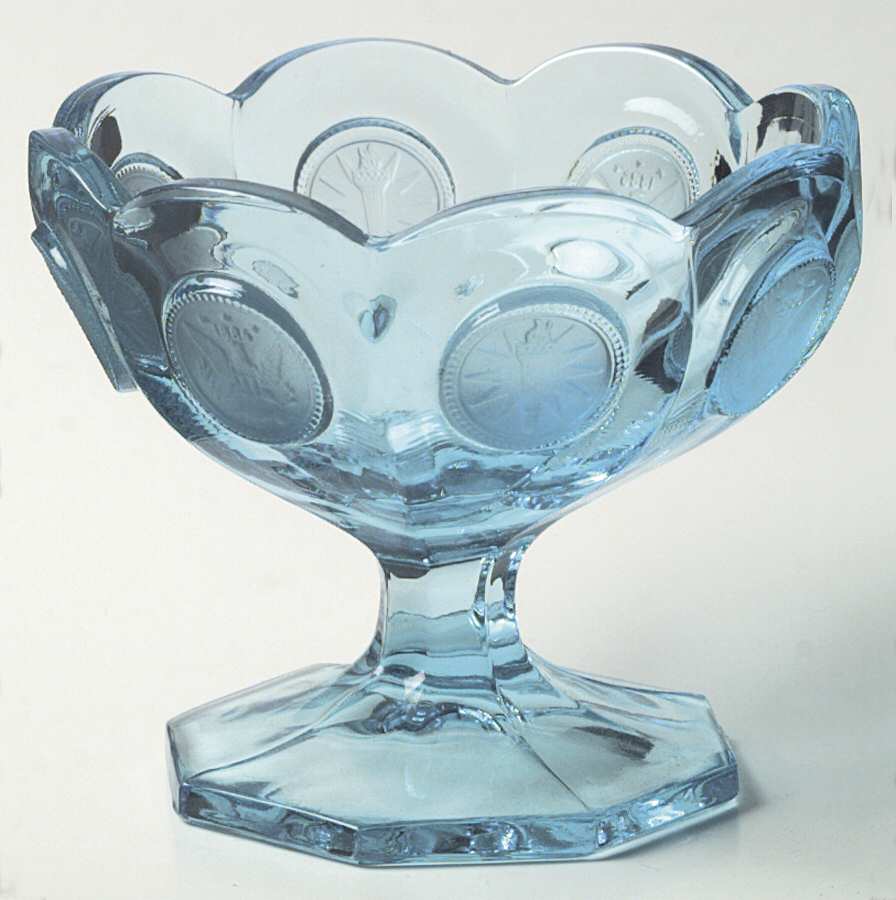 Coin Glass Dark Blue (Older) Open Jam/Jelly by Fostoria-1