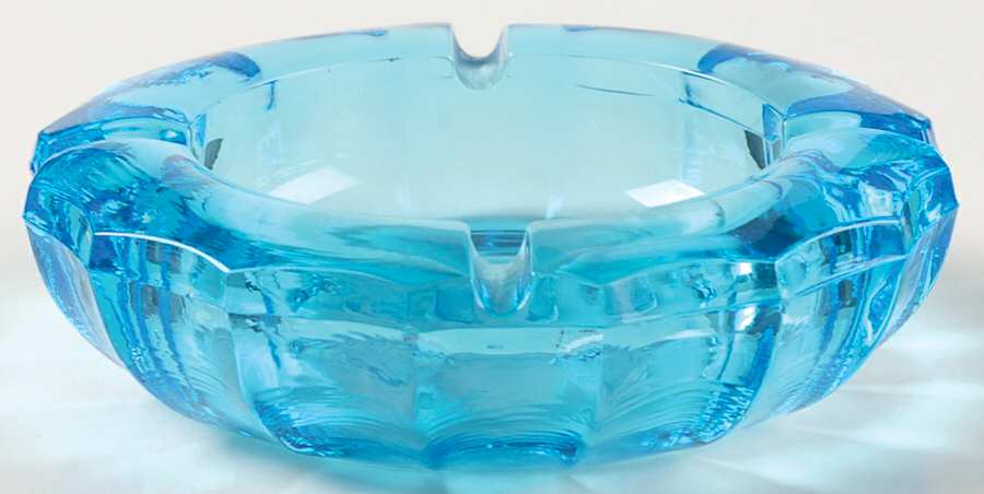 Coin Glass Dark Blue (Older) Ashtray by Fostoria-1