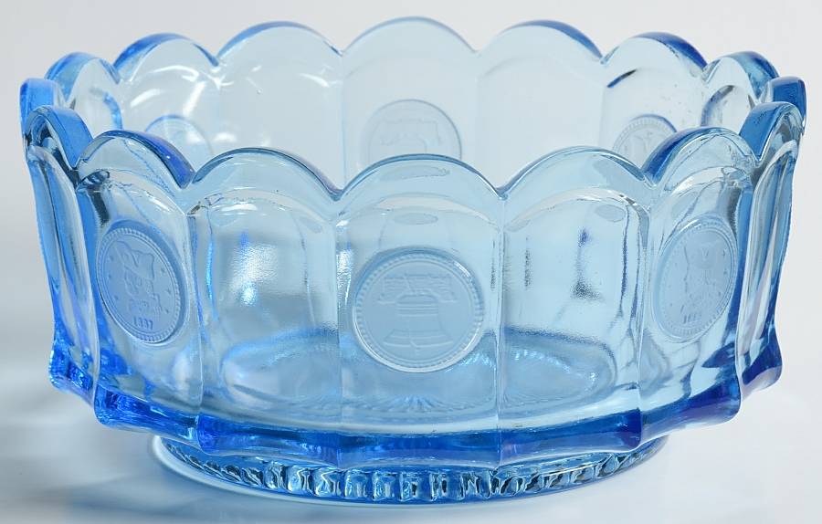 Coin Glass Light Blue (Newer) 7" Round Bowl by Fostoria-1