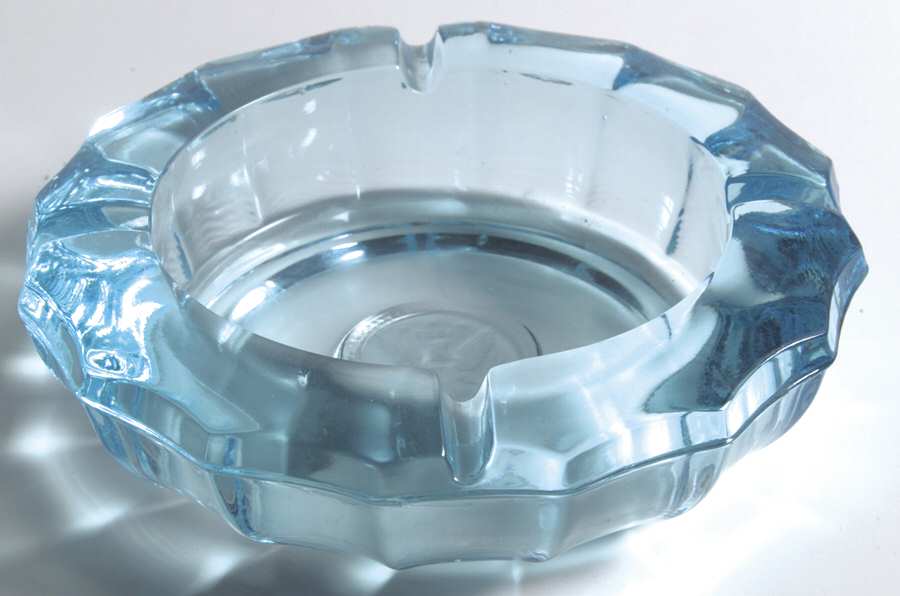 Coin Glass Light Blue (Newer) Ashtray by Fostoria-1