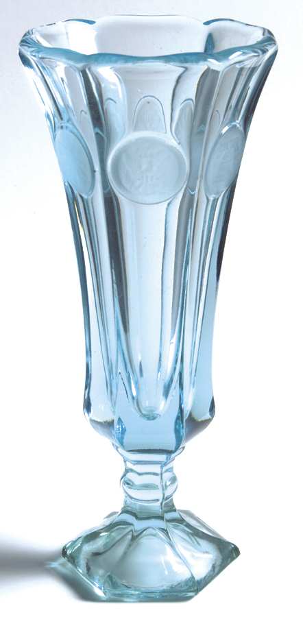 Coin Glass Light Blue (Newer) Bud Vase by Fostoria-1
